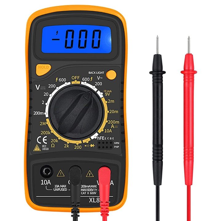 Digital Multimeter Voltmeter Tester Multi Meter Backlight LCD ...