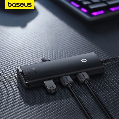 Baseus USB Type-C ฮับ4 USB 3.0พอร์ต USB-A กับ Type C HUB Type C เพื่อ USB อะแดปเตอร์สำหรับคอมพิวเตอร์แล็ปท็อปแมคบุ๊กโปรแอร์ USB Feona