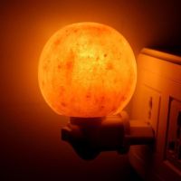Night Light Himalayan Warm white Salt Lamp Natural Crystal Hand Carved Home Decor Air Purifying with Plug Release negative ions