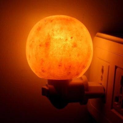 Night Light Himalayan Warm white Salt Lamp Natural Crystal Hand Carved Home Decor Air Purifying with Plug Release negative ions