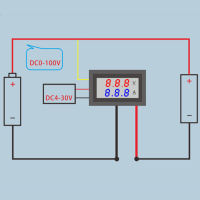 Sun เครื่องวัดกระแสไฟรถยนต์, เครื่องวัดแรงดันไฟฟ้า DC 10A โวลต์มิเตอร์แอมมิเตอร์ LED