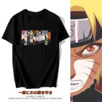 เสื้อผ้าผู้ชายแขนสั้นเสื้อยืด NARUTO อนิเมะทรงหลวมเทรนด์ทรงหลวม