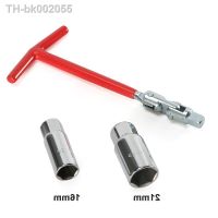 ▣№ Universal T-Handle Dual Use Spark Plug Wrench Kit 16 21mm Torsion Remover Installer Joint Spark Plug Socket Tool