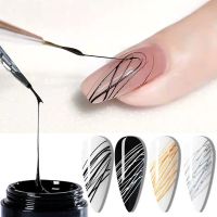 Spider Gel Nail Art Drawing Glue 6ml Black White Line Web Wires Design Painted Varnish Manicure UV Lacquer Nails Polish BE1615-1