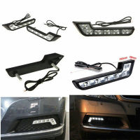 2Pcs 6-LED Daytime Running L-Shaped Day Light รถ Daytime Light Safety Lamps Driving Light 7-Shaped