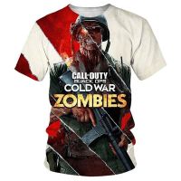 2023 Call of Duty Black Ops Cold War 3D Print T Shirt Men Summer Fashion Short Sleeve Casual Game T Shirts Personality Mens Cool Tops Tees