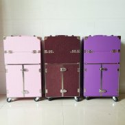 Hàng cao cấp loại 1 - Cốp vali kéo viền cạnh inox, nhiều ngăn đựng mỹ phẩm