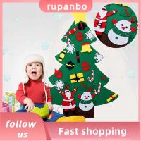 RUPANBO039392692 DIY ต้นไม้ประดิษฐ์ ของเล่นเด็ก ประตูแขวนผนัง ตกแต่งคริสต์มาส เครื่องประดับคริสต์มาส ต้นคริสต์มาสสักหลาด