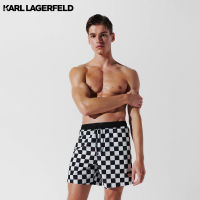 Karl Lagerfeld - IKONIK CHECKED BOARD SHORTS 235M2212 กางเกงขาสั้น