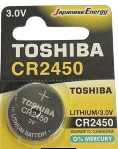 ถ่าน Toshiba CR2450 3V ของแท้ 1 ก้อน
