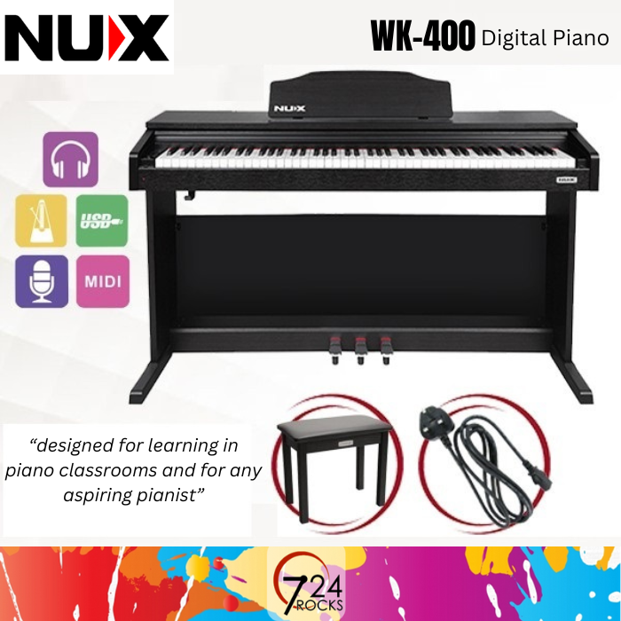 Nux digital piano Nux WK400 88 Key Digital Piano Full Weighted Keys