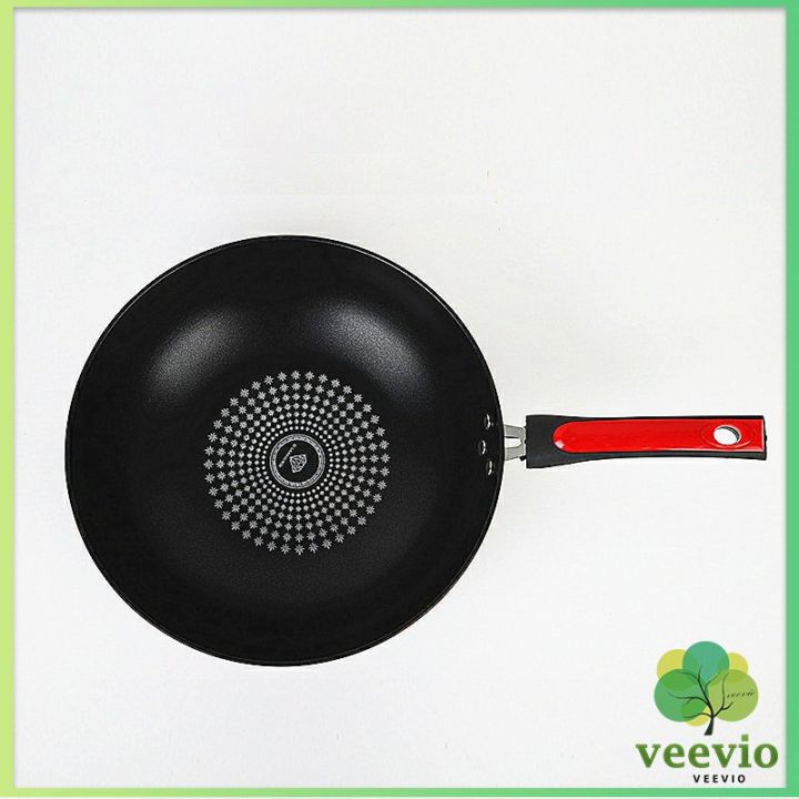 veevio-กระทะเคลือบผงเพชร-เส้นผ่านศูนย์กลาง-32cm-non-stick-pan