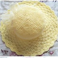 Uniqlo 2023 New Hand-knitted DIY Summer Sun Hat Crochet Chiffon Ribbon Summer Cool Hat Material Package Not a Finished Product Free Tutorial UV protection