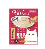 CIAO เชา สติ๊ก ขนมแมวเลีย ทูน่า(มากุโระ) รสปลาทูน่าหอยเชลล์ (10ซอง/แพ็ค)