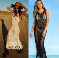 --D0512 Hot style in Europe and the knitting sexy hollow-out tassel beach bikini smock dress knit dress is prevented bask in unlined upper garment