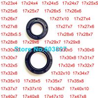 1 Buah 2 Buah TC Skeleton Shaft Seal Rubber Gasket Oil Ring Spring Nitrile NBR 17X23X4 17X24X5 17X30X6 17X30X7 17X29X6 17x25x5MM