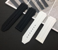 26x19mm black white Silicone Rubber Watchband Waterproof celet steel Buckle For strap for Big Bang watch band tools