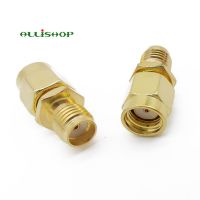 2Pcs RP SMA Male to SMA Female RF Adapter SMA Plug to Jack Connector Goldplated Straight for Wireless Antenna Electrical Connectors