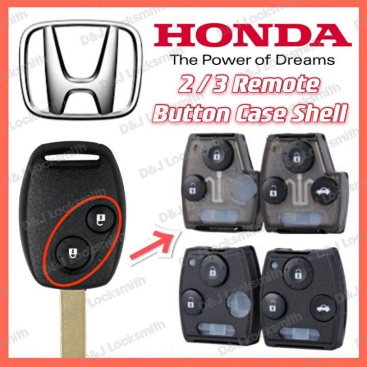 Honda Car Key Remote Button Case Shell 2 / 3 buttons JAZZ CITY CRV ...