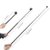 TELESIN Ultra long Carbon Fiber GoPro Selfie Stick Monopod for GoPro Max 8/7/6/5/4/3+and most digital camers/cellphones. Telescopic 180 degree Rotation Waterproof Extendable 3 lengths 56cm , 120cm , 270cm