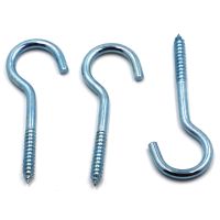 1 2 3 4 5 6 8 10 12 14 Blue Zinc Light Hook Ring Question Mark Hooks Sheep Eye Hook Screws Self-tapping Screw Hooking