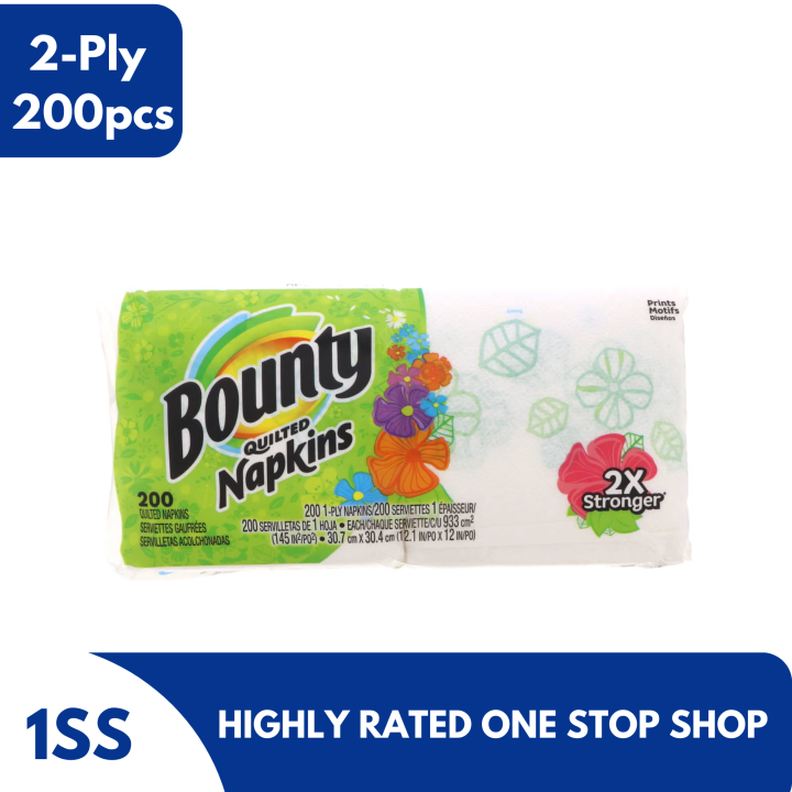 Bounty Quilted Napkins, 2Ply, 200pcs Lazada PH