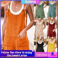 GUZHRNG ลำลอง ฤดูร้อน Overalls Dungarees กางเกงขาสั้น Playsuit กางเกงเอี๊ยม Romper Jumpsuit