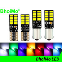 BhoiMo BAX9S Led WY5W BAY9S T10 BA9S 1x หลอดไฟ194 4014ภายใน W5W T4W สีเหลืองอำพันตัวบ่งชี้สัญญาณโคมไฟที่จอดรถ