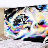 Alishomtll Colorful Gouache Tapestry Psychedelic Art Tapestry Marble Swirl Tapestries Natural Landscape Trippy Tapestry for Room