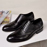 [Chaopu shoes] รองเท้าลำลองผู้ชาย Brock Oxford Retro หนังจระเข้ผู้ชายอย่างเป็นทางการฤดูใบไม้ผลิและฤดูใบไม้ร่วง2022ใหม่สำหรับ