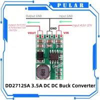 {:“=-】 PLR 3.5A แผงควบคุมแรงดันไฟฟ้าแบบสเต็ปดาโมดูลตัวแปลงบั๊ก4.5V-27V ถึง3V 3.3V 3.7V 5V 6V 7.5 9V 12V Dd2712sa