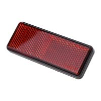 ◄☸ Motorcycle Bike Scooter Quad Red Rectangle Reflective Plate Warning Reflector