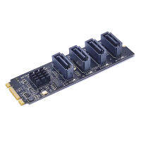 KEY-M NVME PCI-E ไปยังพอร์ต4พอร์ต SATA3.0ขยายไปยังอะแดปเตอร์ฮาร์ดไดรฟ์โดยไม่ต้อง ASM1064