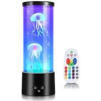 RGB Jellyfish Lamp Jellyfish Aquarium with Remote Control Lava Lamp Coloured Mood Light for Home Office Decoration