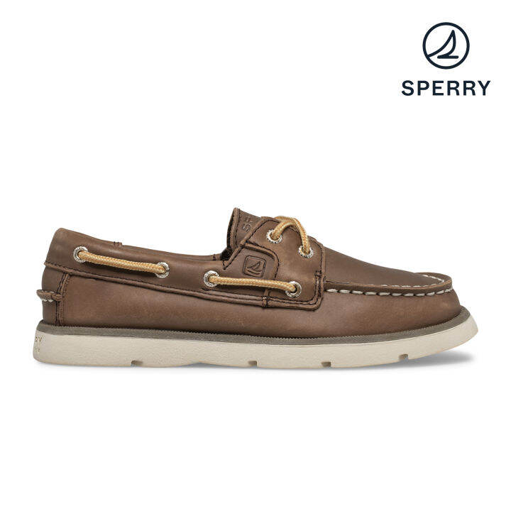 Big Kid's Leeward Boat Shoe Dark Brown (YB49696A) Lazada PH