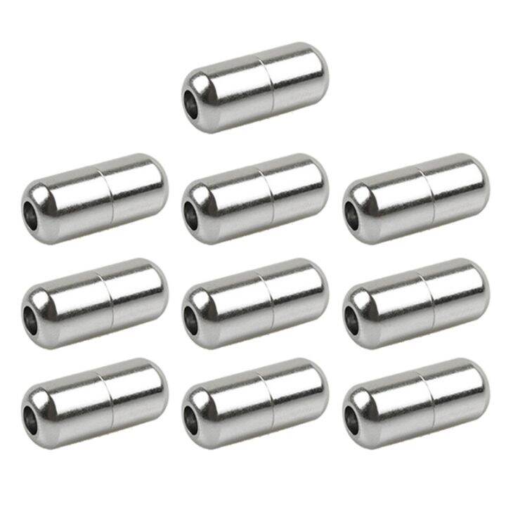 10Pcs Elastic Laces Clasps Metal Capsule Lock Buckles Tip Ends No Tie