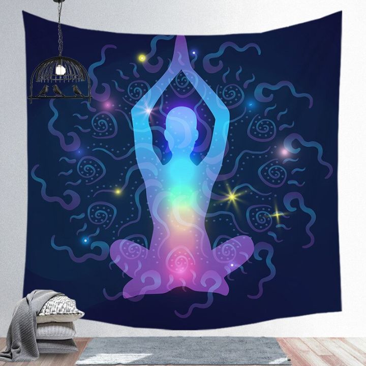 indian-buddha-statue-meditation-7-chakra-tapestry-wall-hanging-mandala-tapestries-wall-cloth-psychedelic-yoga-carpet-boho-decor