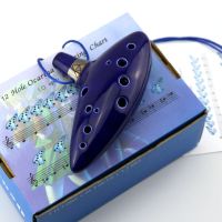 【SALE】 tiorinsecur1988 Blue 12หลุม Ocarina เผาเผาเซรามิก Alto C ตำนานของขลุ่ย Ocarina เวลาเครื่องเป่าลมไม้ของเล่นรูป