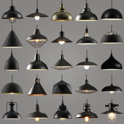 American retro industrial style lampshade bar restaurant pendant lamp creative lamp decoration wrought iron chandelier shop commercial 【QYUE】