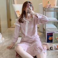 2021 Winter Long Sleeve Thick Warm Flannel Long Dress Nightgowns Women Print Coral Velvet Sleepwear Night Gown Nightdress Nighty