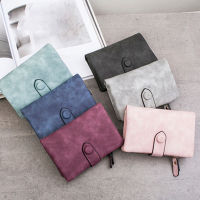 [LFMB]Women Wallet Female Leather Wallet Matte Wallet Short Cartera Mujer Cute Tri-fold Multi-card Female Wallet