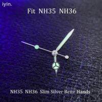 ☸นาฬิกาข้อมือ Uhrzeiger สำหรับ NH35/36 4R35/36การเคลื่อนไหว Mirar Las Manos สีเขียว Lume Regarder Les Silverw Mod Part Accessories