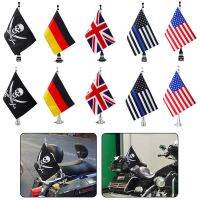 Motorcycle Rear Side Mount Flag Pole Car-Styling Chrome American Flag For Harley Sportster XL 883 1200 Luggage Rack