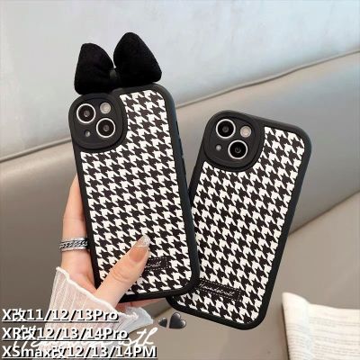 เคสโทรศัพท์มือถือ Apple xr modified 13pro ultimate version all-inclusive เลนส์ xr modified 14pro houndstooth ปกอ่อน