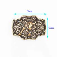 ♣☍❀ Antique Brass Plated Mens Western Cowboy Cowgirl Belt Buckle Heavy Animal Bull Rodeo Leathercraft Metal Belt Buckle 40mm