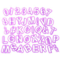 MMU แม่พิมพ์ตัวอักษรตัวเลขสำหรับอบเค้กคุ้กกี้ฟองดูตัวอักษร,40ชิ้น/1ชุดเครื่องมือแม่พิมพ์ DIY