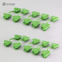 MUCIAKIE 30PCS Green Plastic Clip for 4mm 6mm Round Tube Stake Garden Retaining Clip for Greenhouse Frame Pipe Film Sunshade Net