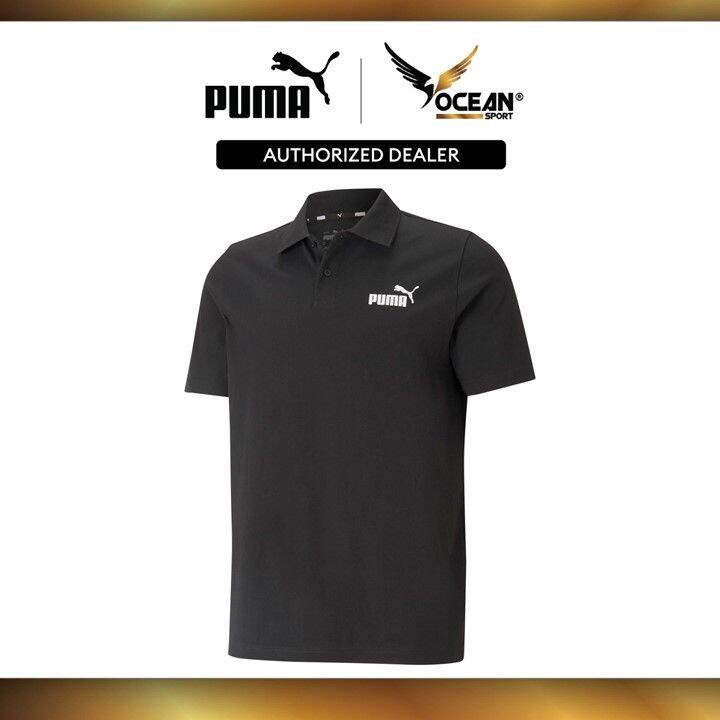 Puma Men's Essentials Regular Fit Jersey Polo (Black) 58667601 Lazada