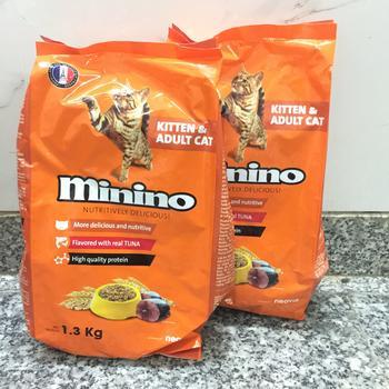 Hcmcombo 6 gói thức ăn hạt cho mèo mọi lứa tuổi minino gói 1.3kg - vị cá - ảnh sản phẩm 3