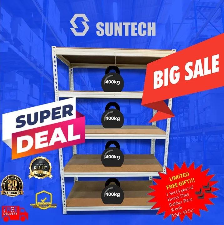 Suntech Storage 1840mmH x 5 lvl Boltless Rack / Storage Rack / Home
